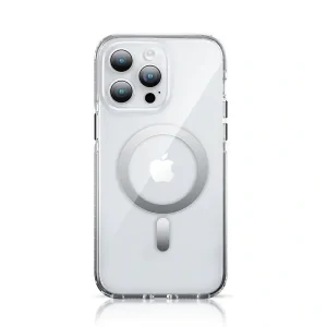 Husa Cover Kingxbar Magsafe Crystal Series pentru iPhone 14 Argintiu