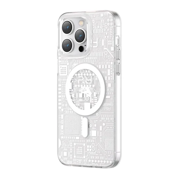 Husa Cover Kingxbar&amp;PQY Geek Series pentru iPhone 14 Plus Silver