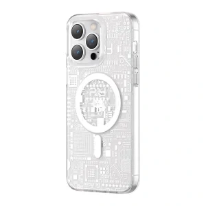 Husa Cover Kingxbar&amp;PQY Geek Series pentru iPhone 14 Pro Max Silver