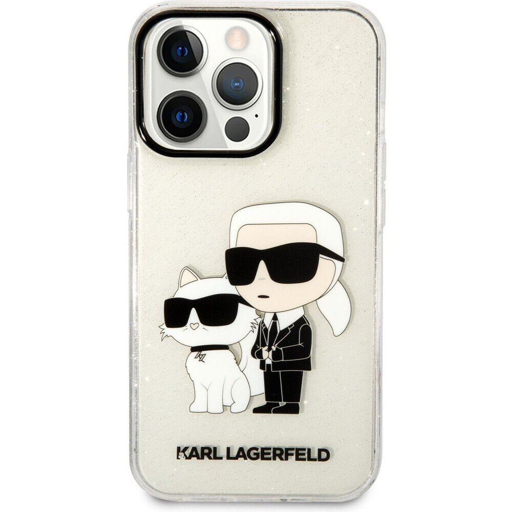 Husa Cover Karl Lagerfeld IML Glitter Karl and Choupette NFT pentru iPhone 13 Pro Max Transparent thumb