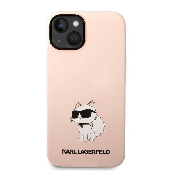 Husa Cover Karl Lagerfeld Liquid Silicone Choupette NFT pentru iPhone 13/14 Pink thumb