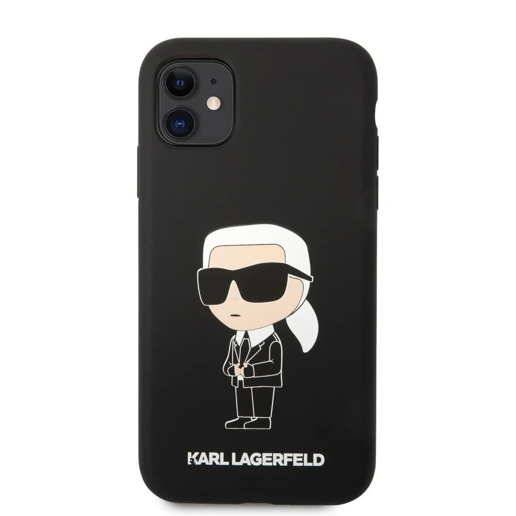 Husa Cover Karl Lagerfeld Liquid Silicone Ikonik pentru iPhone XR/11 Black thumb