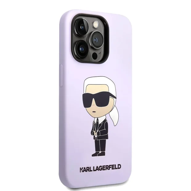 Husa Cover Karl Lagerfeld Liquid Silicone Ikonik pentru iPhone 13/14 Purple