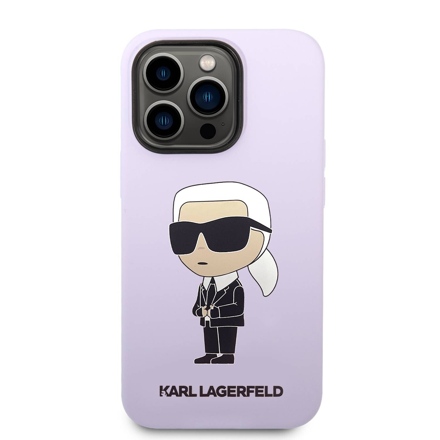 Husa Cover Karl Lagerfeld Liquid Silicone Ikonik pentru iPhone 14 Plus Purple thumb