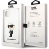 Husa Cover Karl Lagerfeld Liquid Silicone Ikonik pentru iPhone 11 White