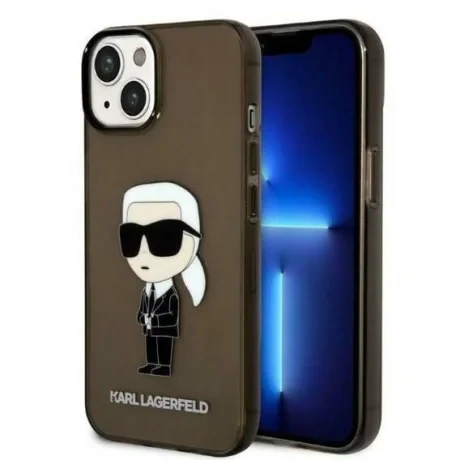 Husa Cover Karl Lagerfeld IML Ikonik NFT pentru iPhone 14 Black