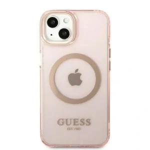Husa Cover Guess Translucent MagSafe pentru iPhone 13 Pink