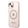 Husa Cover Guess Translucent MagSafe pentru iPhone 13 Pink