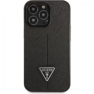 Husa Cover Guess Saffiano Triangle pentru iPhone 14 Plus Black