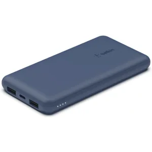 Baterie Externa Belkin BOOST Charege (10000mAH) 2XUSB to USB-Type-C + Cablu Usb to Type C Blue