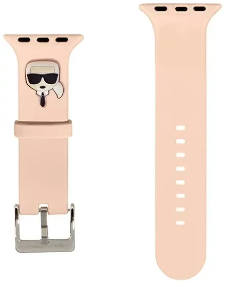 Curea ceas Karl Lagerfeld pentru Apple Watch 3/4/5/6/7/8/SE 38/40/41mm KLAWMSLKP Roz thumb