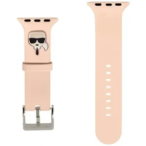 Curea ceas Karl Lagerfeld pentru Apple Watch 3/4/5/6/7/8/SE 38/40/41mm KLAWMSLKP Roz