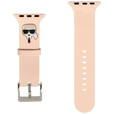 Curea ceas Karl Lagerfeld pentru Apple Watch 3/4/5/6/7/8/SE 38/40/41mm KLAWMSLKP Roz