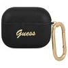 Husa Airpods Guess Saffiano Script Metal pentru Airpods 3 GUA3SASMK Black