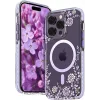 Husa Cover Kingxbar Flora Series pentru iPhone 13/14 Peony