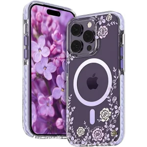 Husa Cover Kingxbar Flora Series pentru iPhone 14 Plus Peony