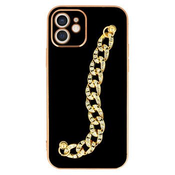 Husa Cover Fashion Shiny Chain Diamonds pentru iPhone 13 Pro Negru thumb