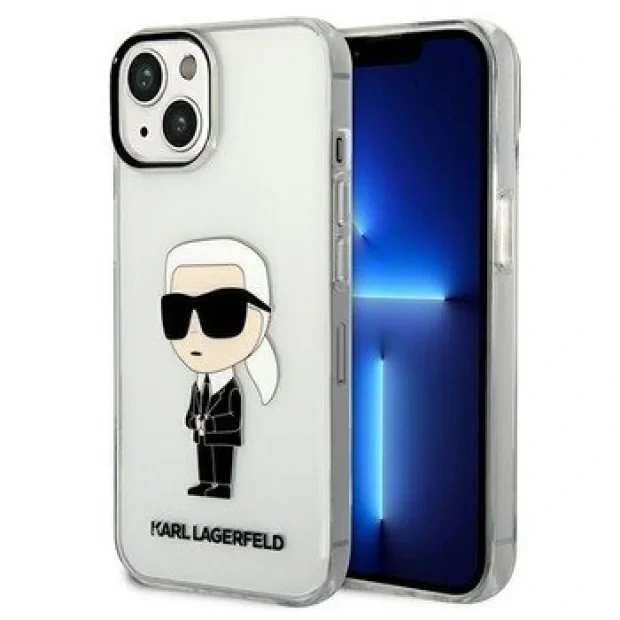 Husa Cover Karl Lagerfeld IML Ikonik NFT pentru iPhone 14 Plus Transparent