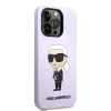 Husa Cover Karl Lagerfeld Liquid Silicone Ikonik NFT pentru iPhone 14 Pro Max Purple