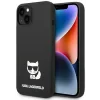 Husa Cover Karl Lagerfeld Liquid Silicone Outline Choupette Body Logo pentru Iphone 14 Black