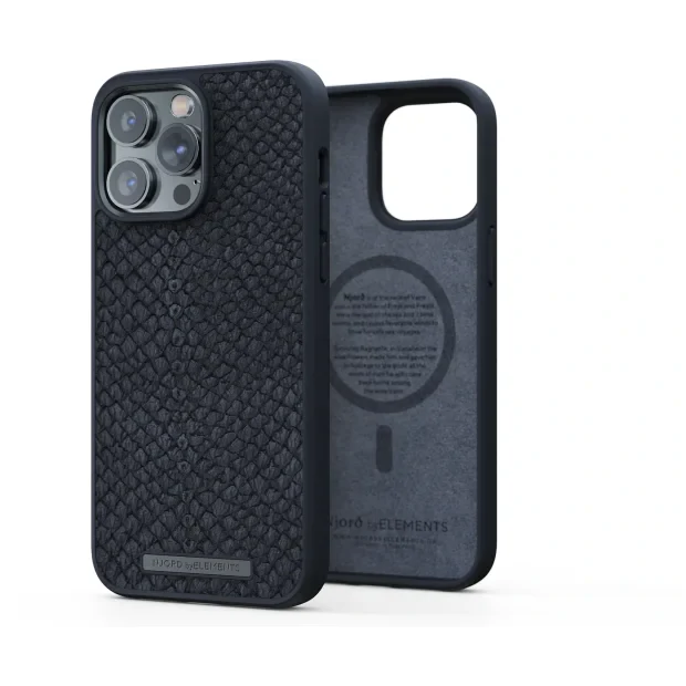 Husa Cover NJORD Salmon MagSafe pentru iPhone 13/14 Black