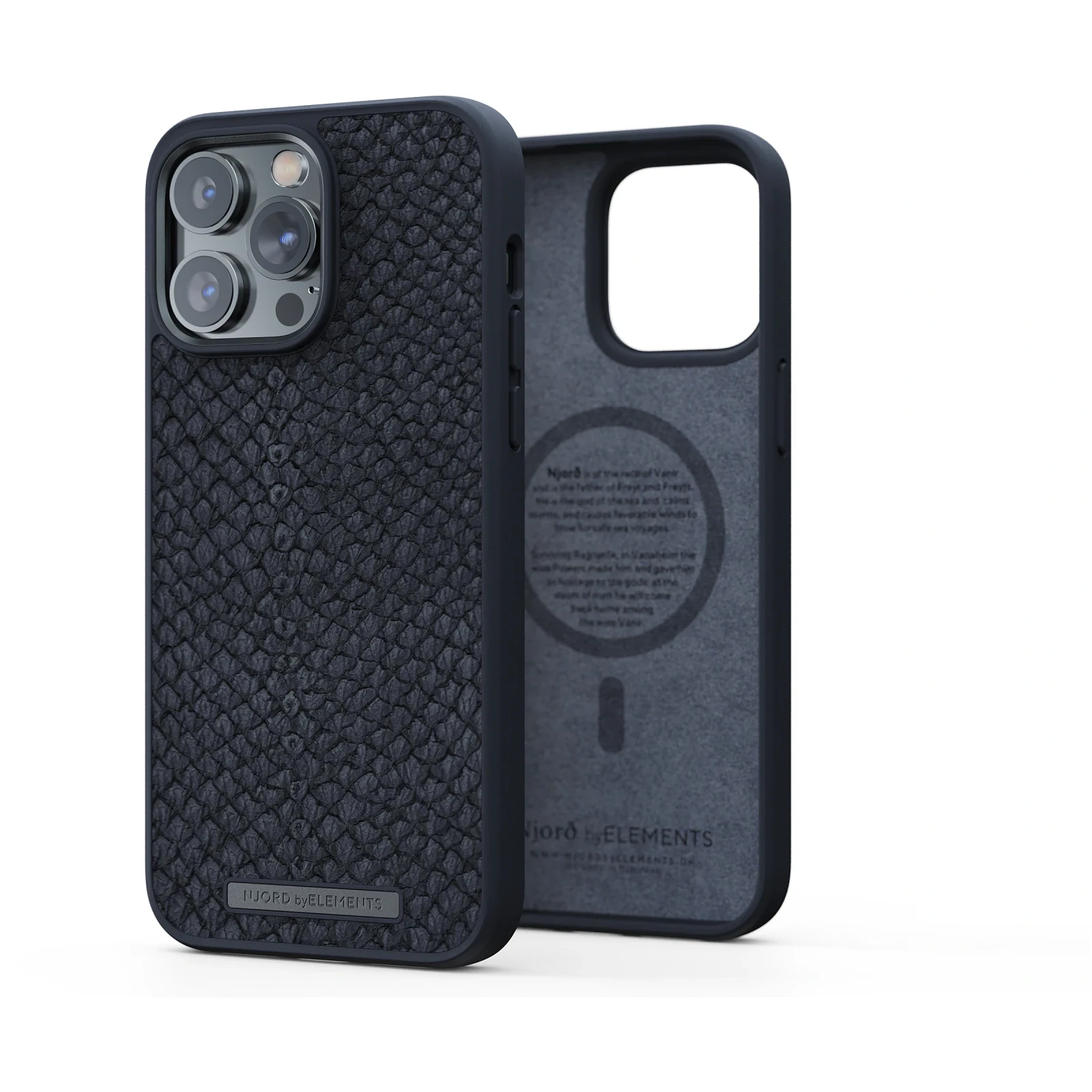 Husa Cover NJORD Salmon MagSafe pentru iPhone 14 Plus Black thumb