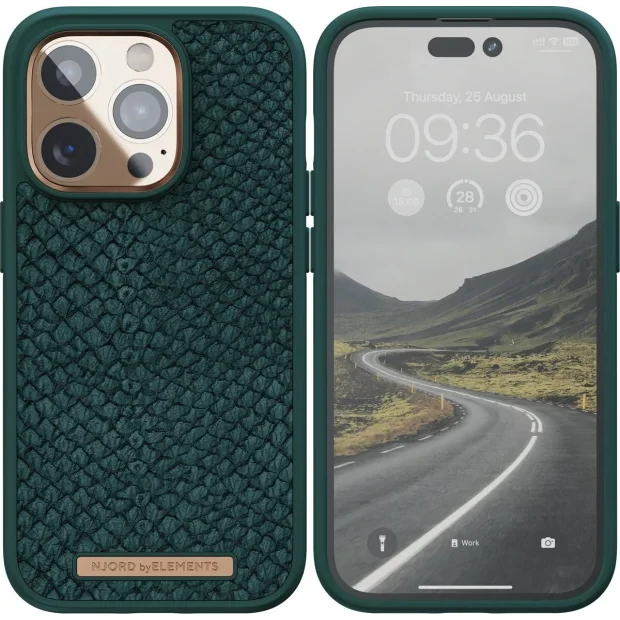Husa Cover NJORD Salmon MagSafe pentru iPhone 14 Plus Green
