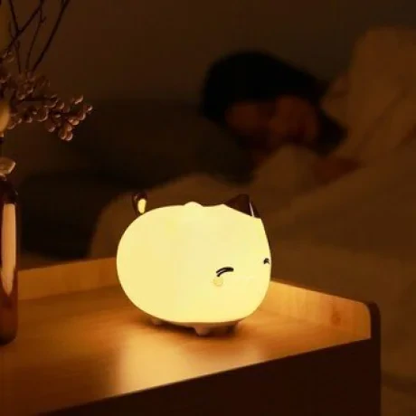 Lampa de noptiera din silicon LED Baseus Cute Kitty Alb