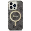 Husa Cover Guess 4G Print Magsafe + Wireless Charger pentru iPhone 14 Pro Black