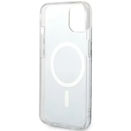 Husa Cover Guess 4G Print Magsafe + Wireless Charger pentru iPhone 14 Pro Blue