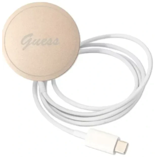 Husa Cover Guess 4G Print Magsafe + Wireless Charger pentru iPhone 14 Pro Pink