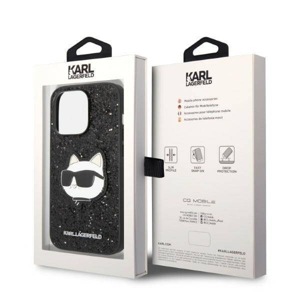 Husa Cover Karl Lagerfeld Glitter Choupette pentru iPhone 14 Plus Black thumb