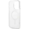 Husa Cover Guess 4G Print Magsafe + Wireless Charger pentru iPhone 14 Pro Max Alb