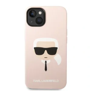 Husa Cover Karl Lagerfeld Magsafe Liquid Silicone Karl&#039;s Head pentru iPhone 13/14 Pink