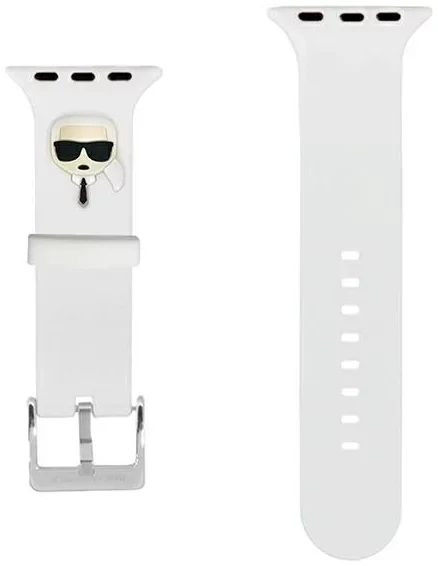 Curea ceas Karl Lagerfeld pentru Apple Watch 3/4/5/6/7/8/SE 38/40/41mm Alb thumb