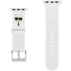 Curea ceas Karl Lagerfeld pentru Apple Watch 3/4/5/6/7/8/SE 38/40/41mm Alb
