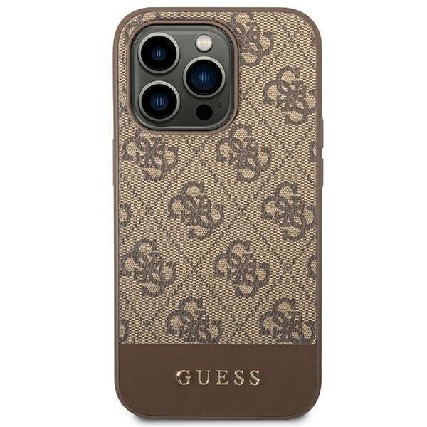 Husa Cover Guess 4G Stripe pentru iPhone 14 Pro Max Brown thumb