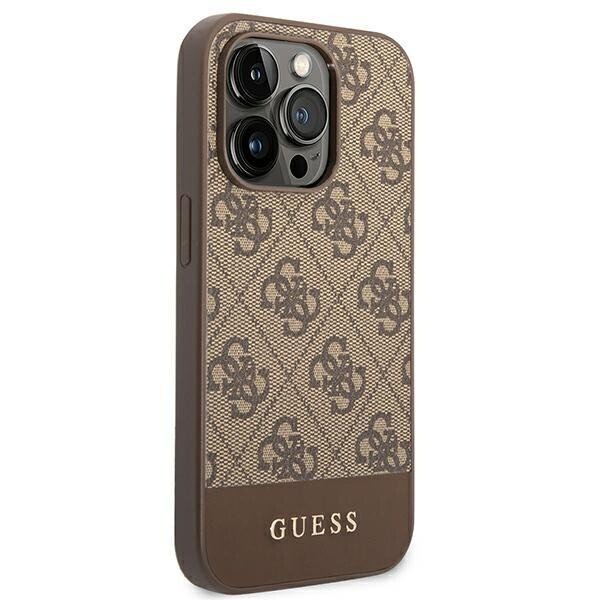 Husa Cover Guess 4G Stripe pentru iPhone 14 Pro Max Brown thumb