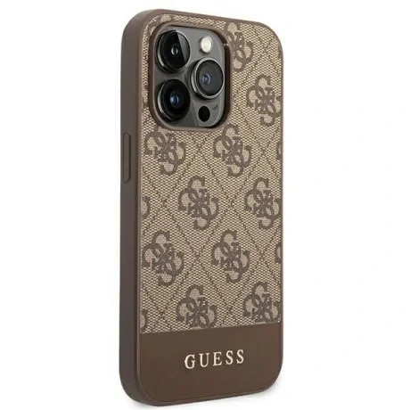 Husa Cover Guess 4G Stripe pentru iPhone 14 Pro Max Brown