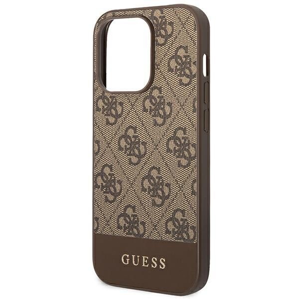 Husa Cover Guess 4G Stripe pentru iPhone 14 Pro Max Brown thumb