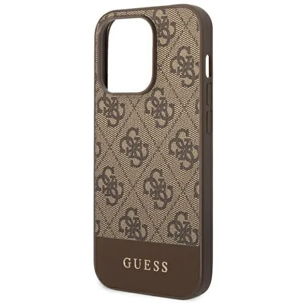 Husa Cover Guess 4G Stripe pentru iPhone 14 Pro Max Brown