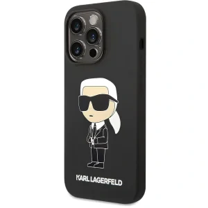 Husa Cover Karl Lagerfeld Silicone NFT Ikonik pentru iPhone 14 Plus Black