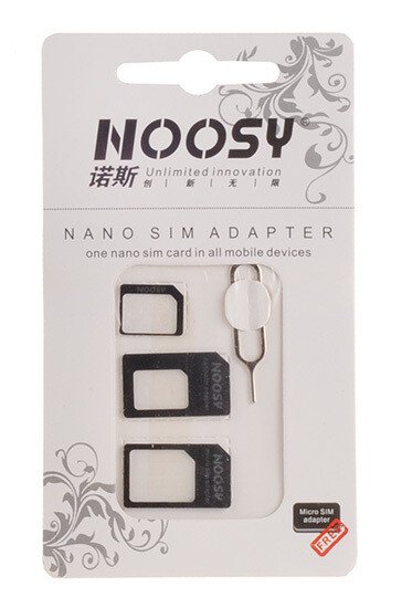 Adaptor Nano-Micro Sim Noosy Negru thumb