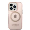 Husa Cover Guess Translucent MagSafe pentru iPhone 14 Pro Pink