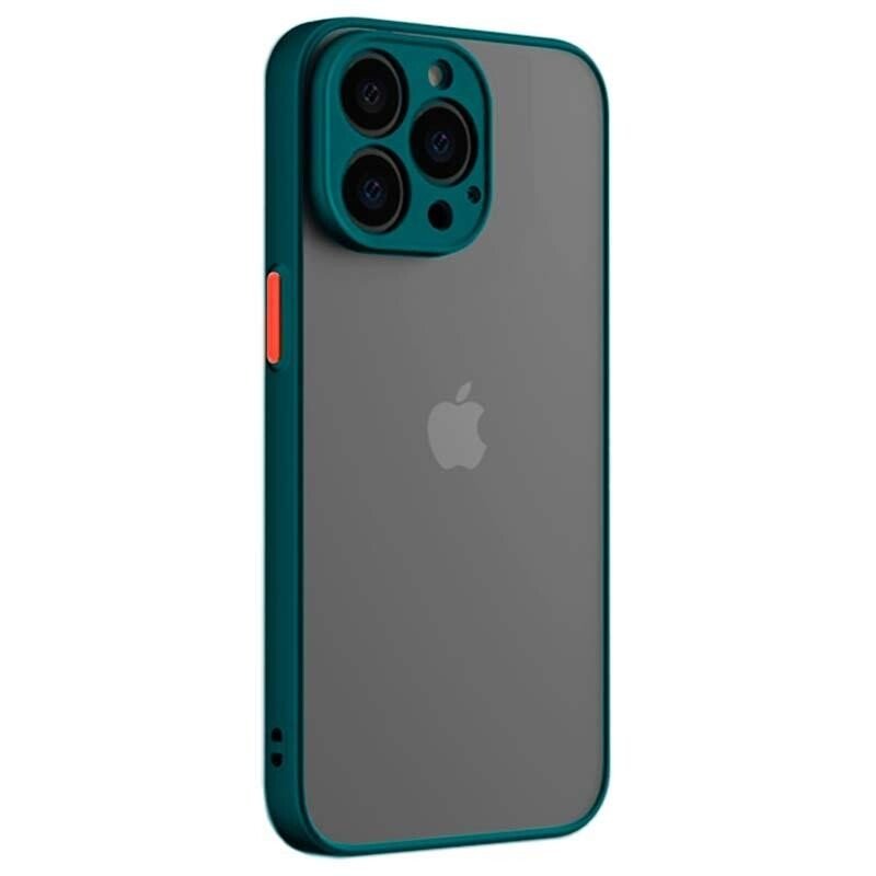 Husa Cover Hard Mat pentru iPhone 13 Pro Max Rama Verde thumb