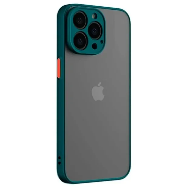 Husa Cover Hard Mat pentru iPhone 13 Pro Max Rama Verde