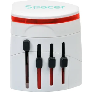 ADAPTOR universal SPACER, pt. calatorii, Schuko x 1, conectare Socket Universal (T), USB x 2,   10 A, alb, &quot;SPAD-UNIV&quot;/45505994 (include TV 0.8lei)