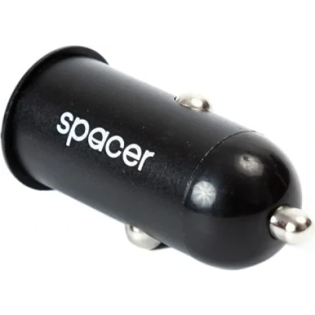 ALIMENTATOR AUTO SPACER, 1 x USB 2.0, pt. bricheta auto, black, "SPCC-01"