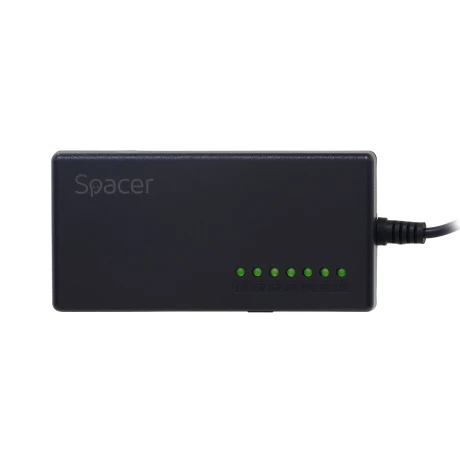 ALIMENTATOR Notebook Universal AC-DC, SPACER, 96W - compatibil cu majoritatea NB, 9 tipuri de mufe, protectie suplimentara, DC12/16/18/19/20/24V, &quot;SPNA-LAP-UNIV&quot; (include TV 0.8lei)