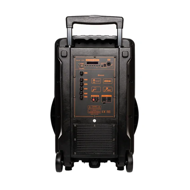 BOXA SPACER portabila bluetooth LION, tip troler, RMS: 120W, 15&quot; woofer, acumulator 4.5A, input : AUX audio, guitar, USB/microSD, remote control, wireless microphone, black, &quot;SPB-A25-BT&quot;/43501939  (include TV 10 lei)